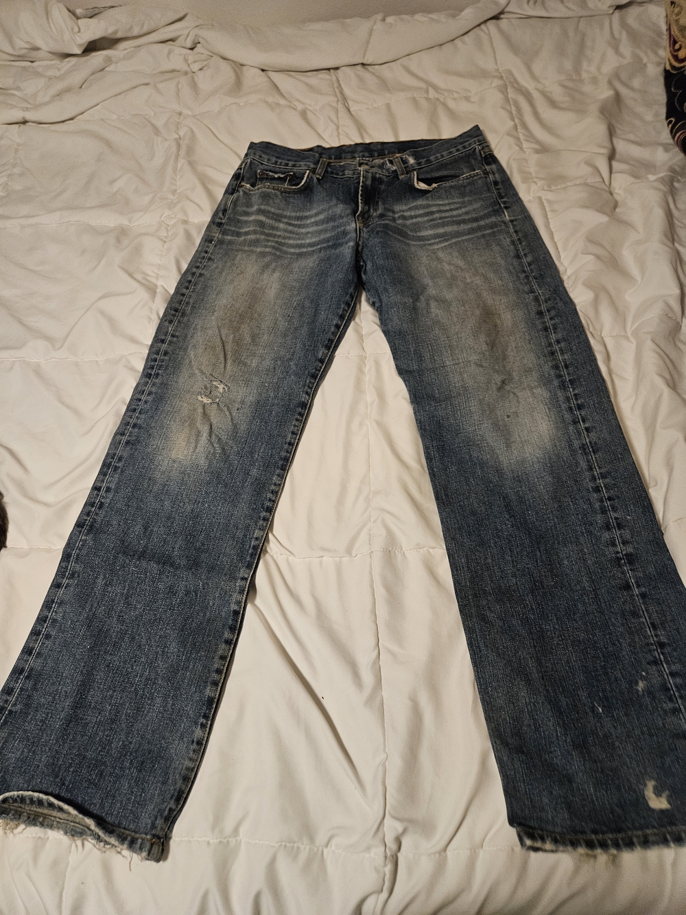 LUCKY BRAND Dungarees Gene Montesano FLARE Leg Blue Jeans Women's Size 14/32 USA
